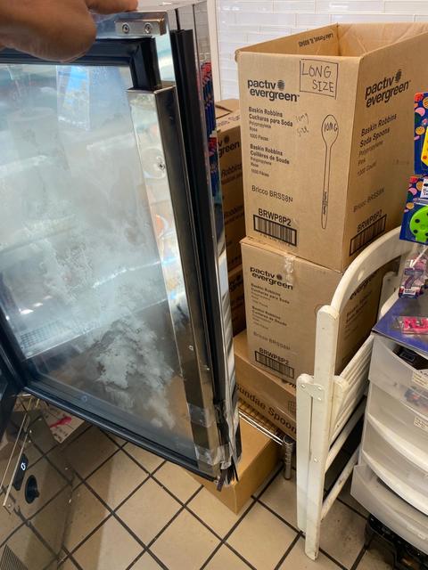 Door gasket area, broader view.