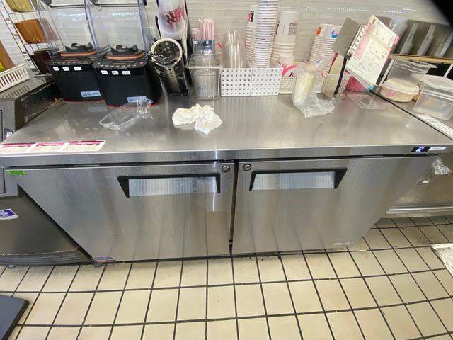 Undercounter refrigerator. Reported setpoint 32°F.