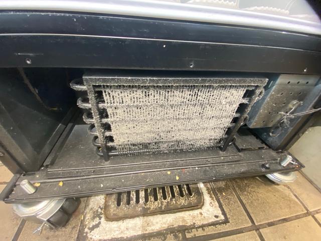 Condenser dust and debris.