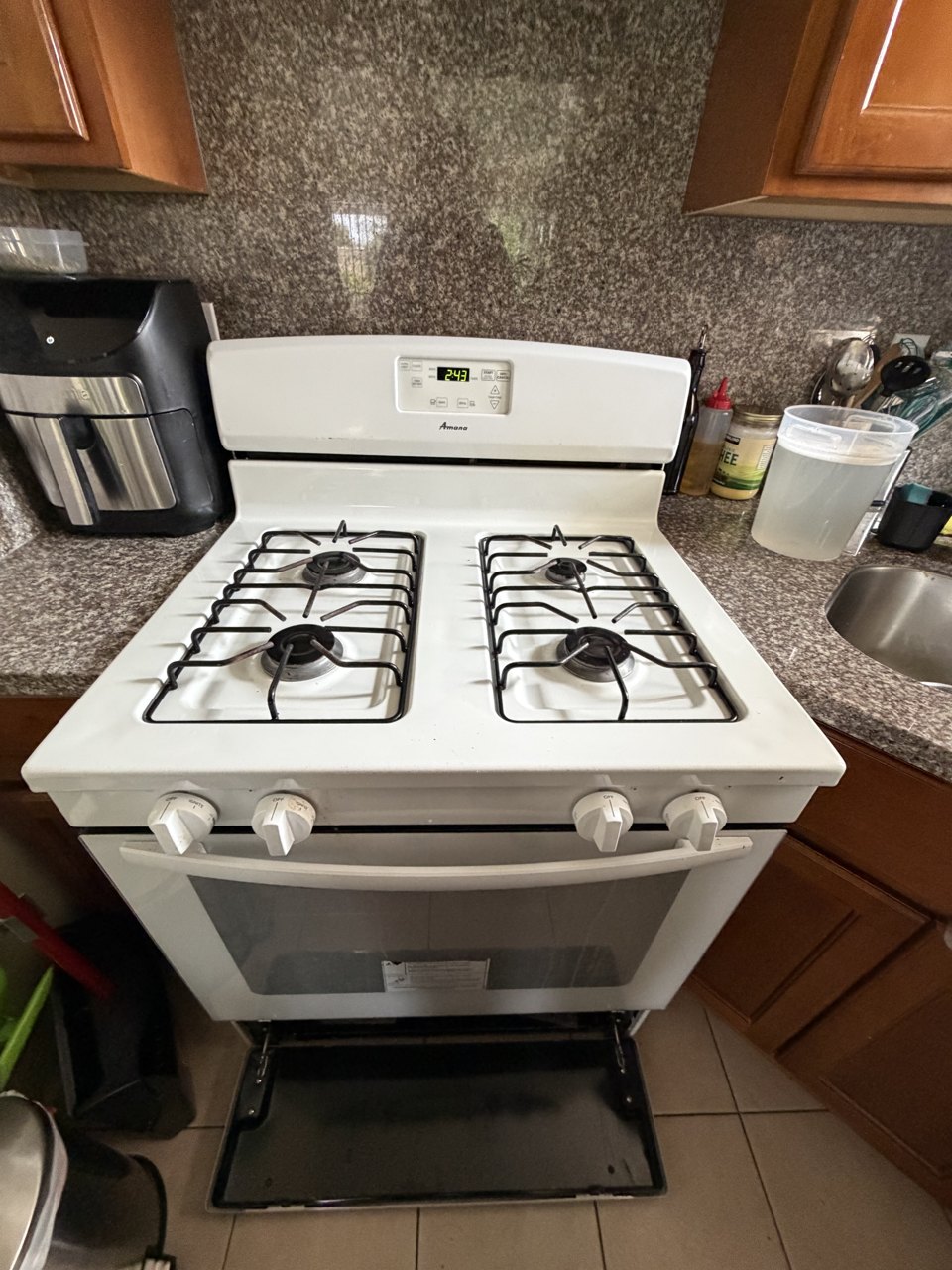 Amana Gas Range Front Burners: Gas Supply Tube Replacement in San Leandro in San Leandro, CA