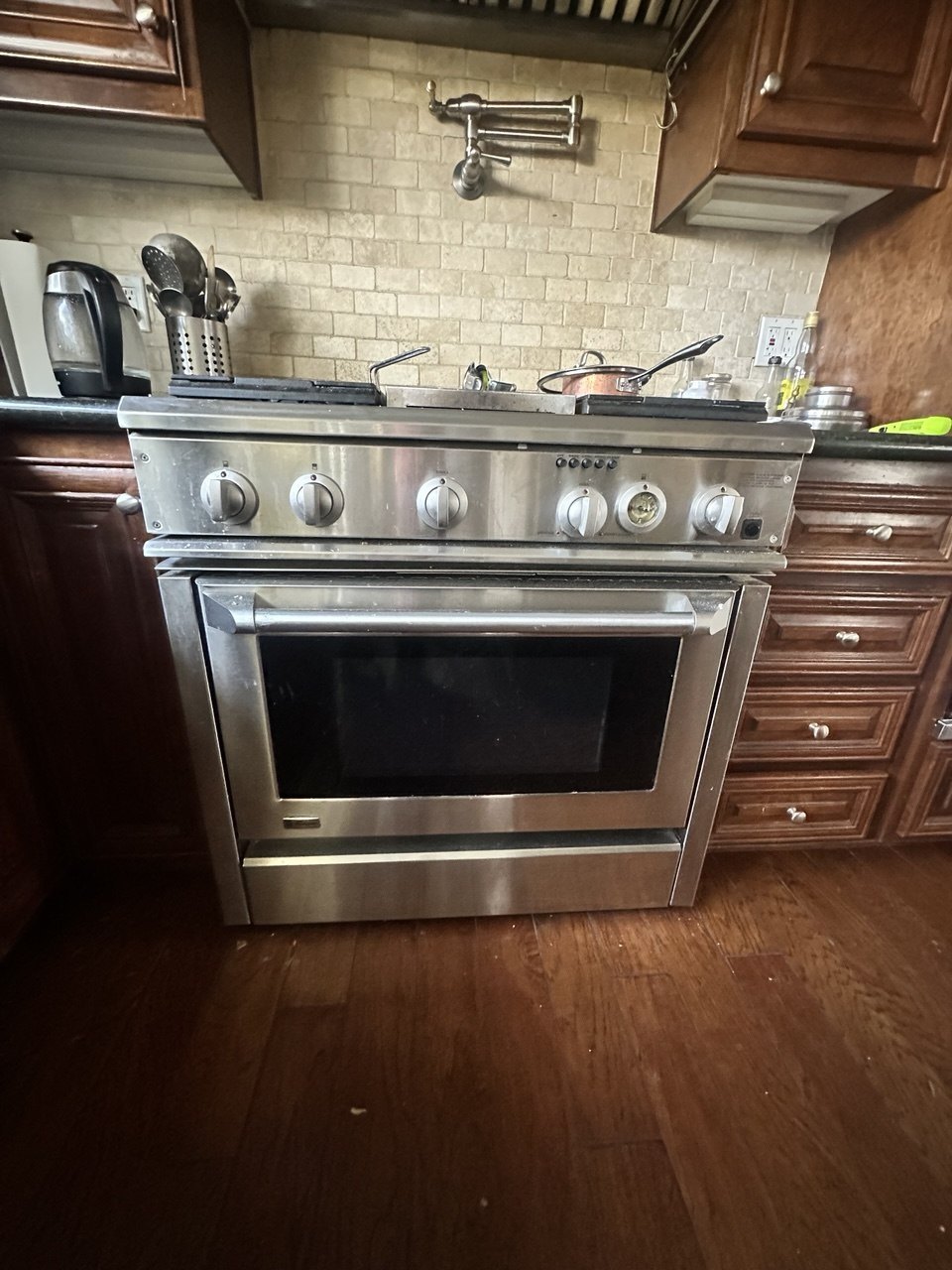 GE Monogram Range Burner Blockage Cleared in Pleasanton, CA