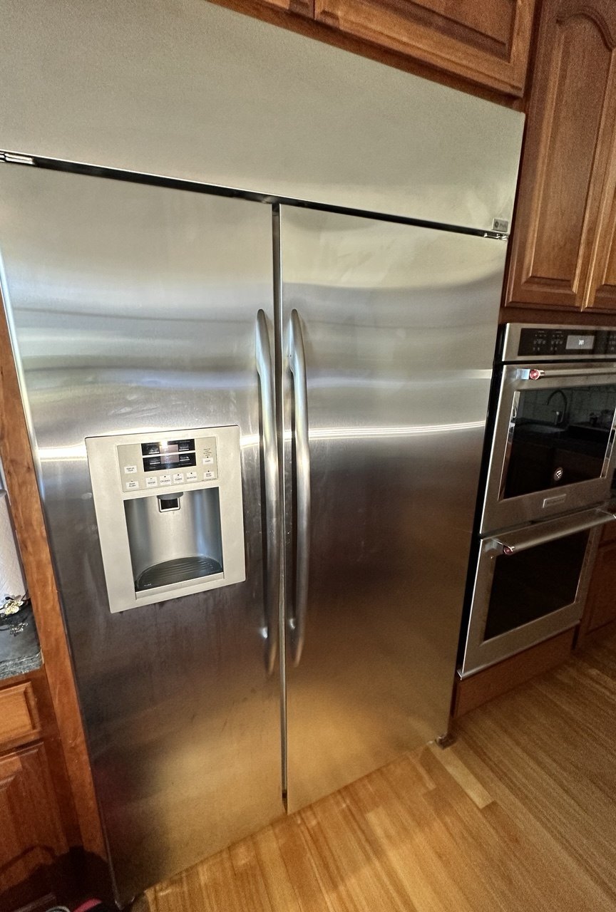 GE Profile Built-In Refrigerator Not Cooling in San Jose, CA: Condenser Cleaning