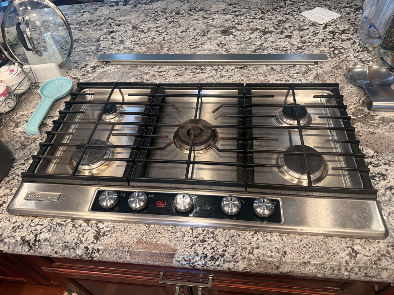 KitchenAid five-burner gas cooktop repair in Danville, CA
