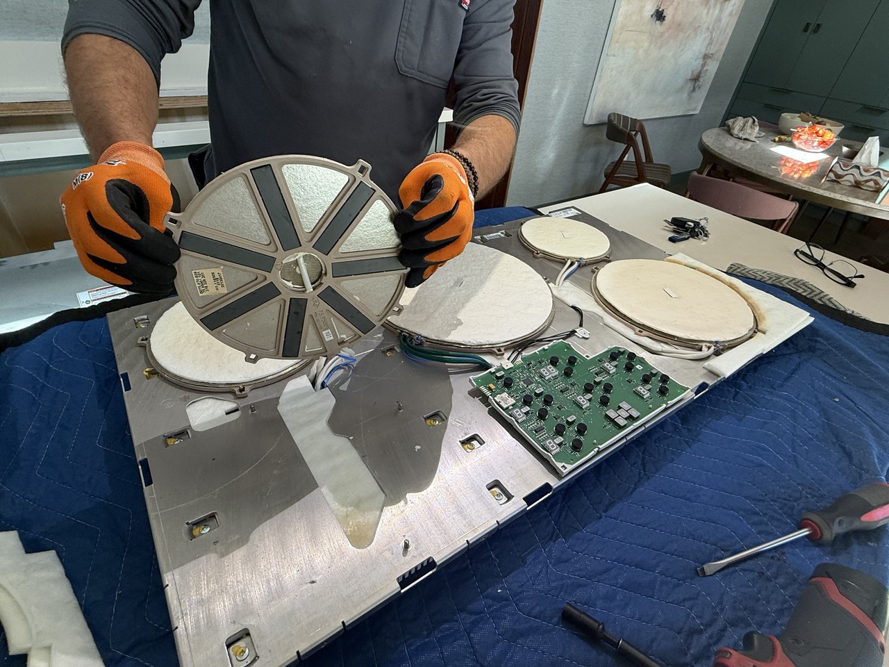 Monogram five-zone induction cooktop, model ZHU36RSR1SS repair in Lafayette, CA by ADRIUM, photo 2