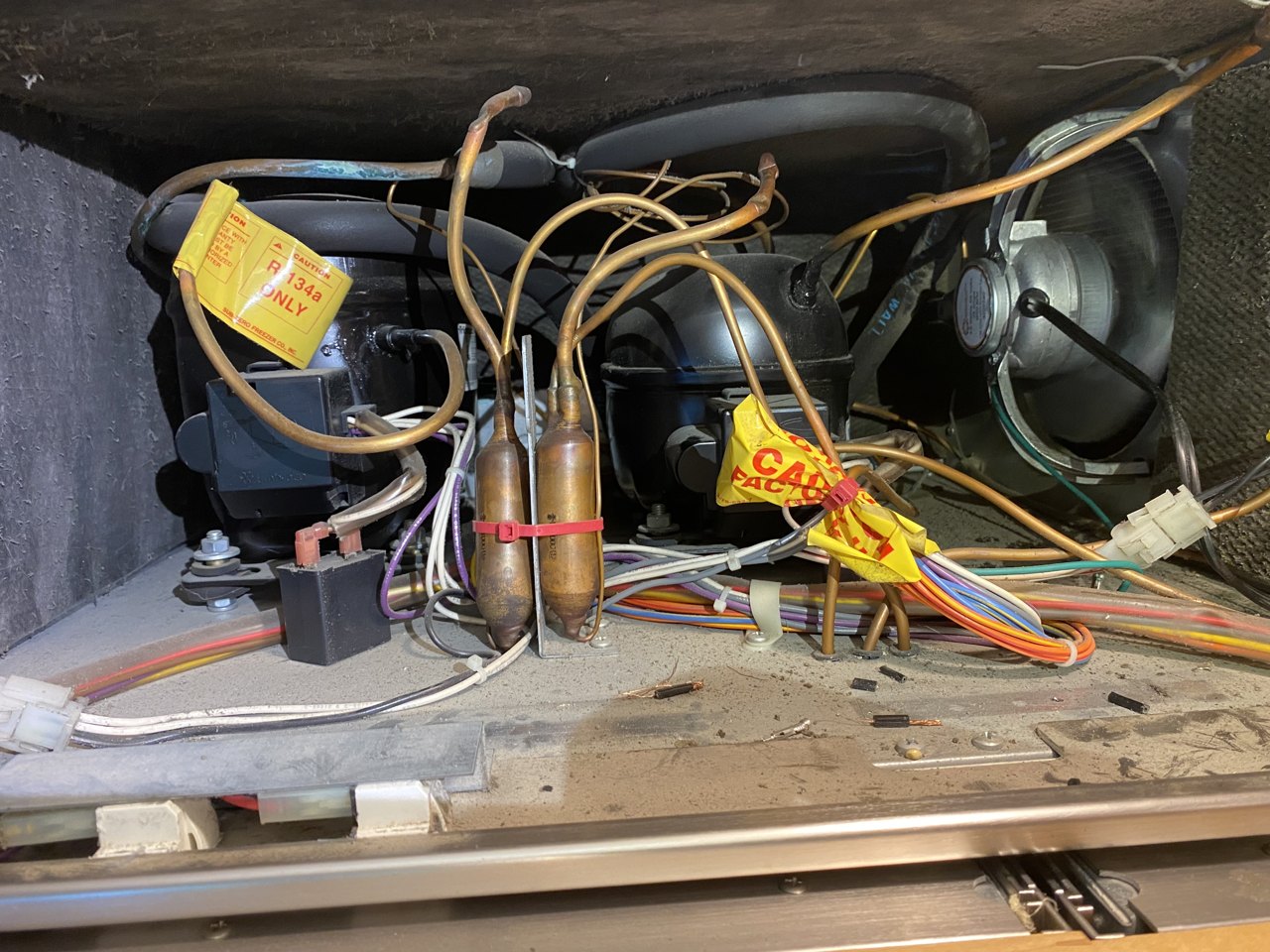 Sub-Zero 642/O built-in side-by-side refrigerator, panel-ready (R-134a) repair in Moraga, CA by ADRIUM, photo 1