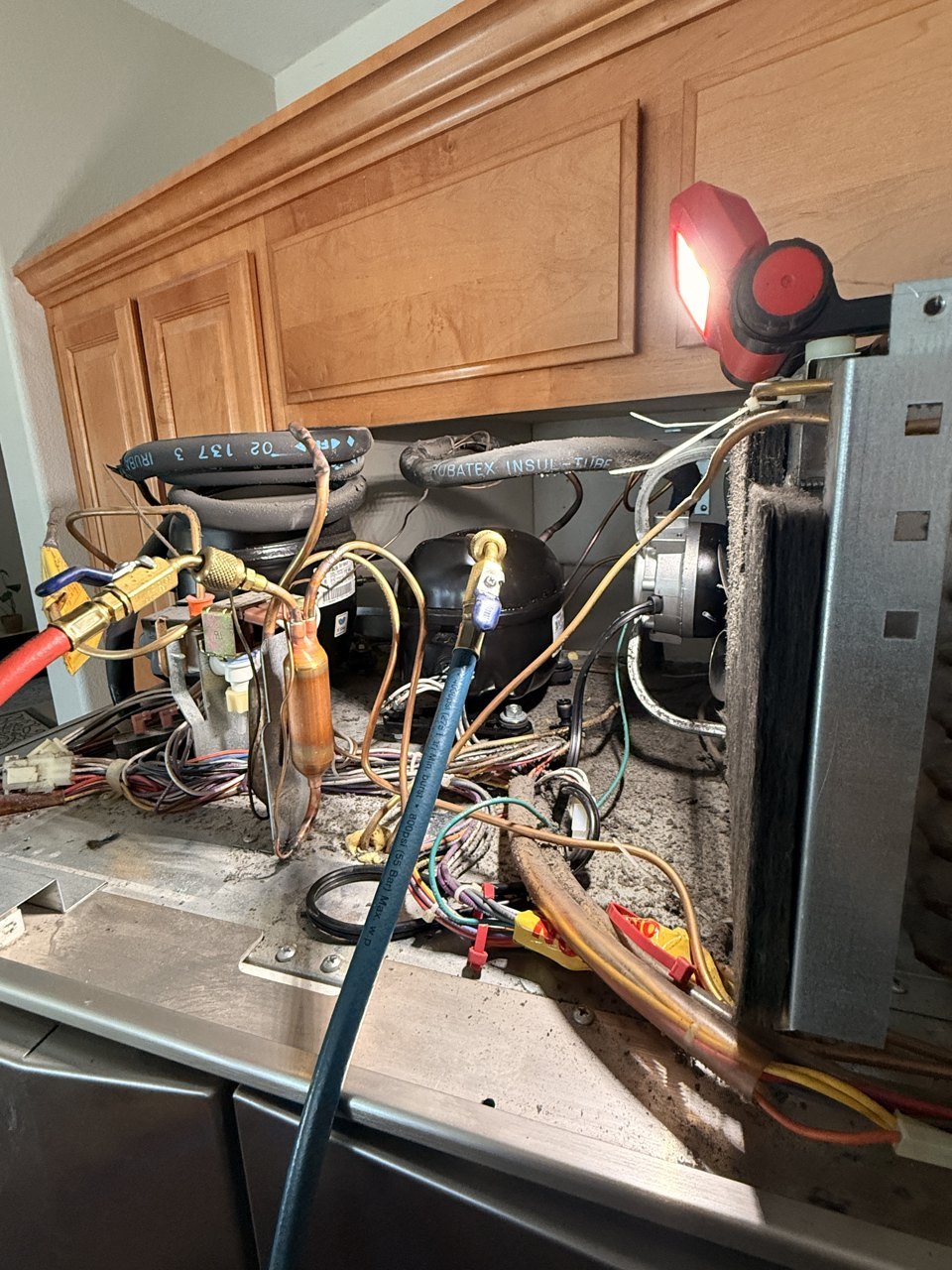 Sub-Zero 680/S built-in refrigerator, built July 2002 (R-134a) repair in Livermore, CA
