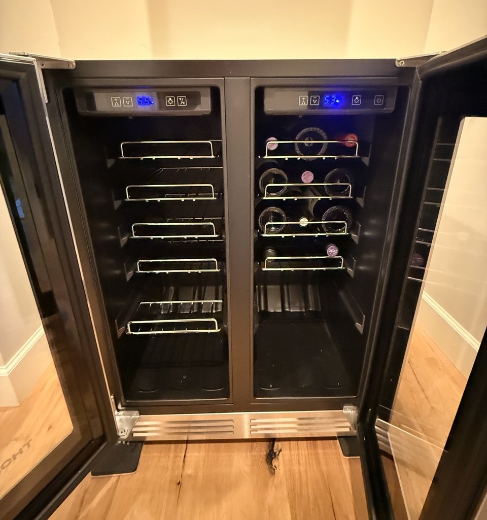 Thor Kitchen dual-zone wine cooler with French glass doors repair in Danville, CA by ADRIUM, photo 1